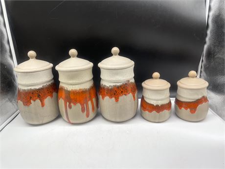 MCM CANISTER SET WITH LIDS