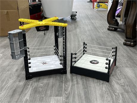 2 WWE WRESTLING RINGS (Raw tough face) - 13.5” SQUARE