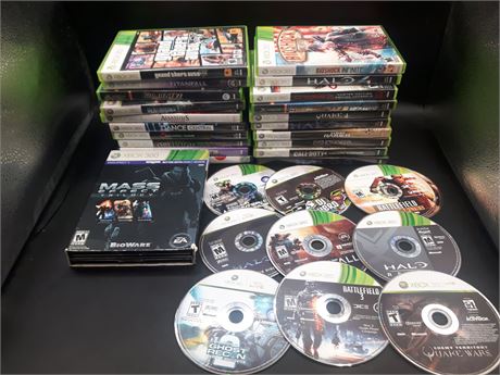 LARGE COLLECTION OF XBOX 360 GAMES - VERY GOOD CONDITION