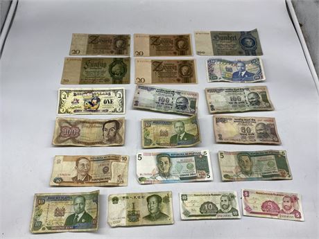 LOT OF MISC PAPER CURRENCY