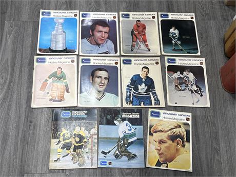 11 VINTAGE CANUCK MAGS