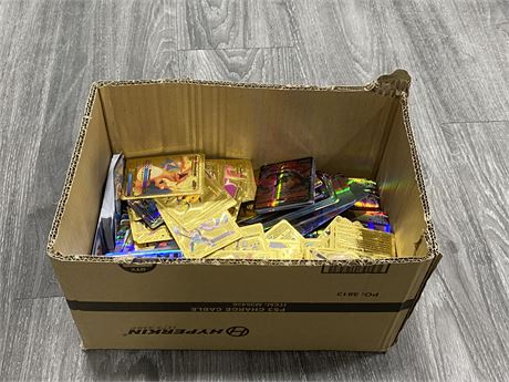 SMALL BOX FULL OF KNOCK OFF VMAX POKÉMON CARDS