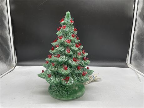 CERAMIC CHRISTMAS TREE LAMP 14” TALL