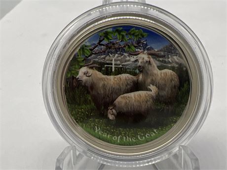 1/2 OZ 999 FINE SILVER YEAR OF THE GOAT COIN