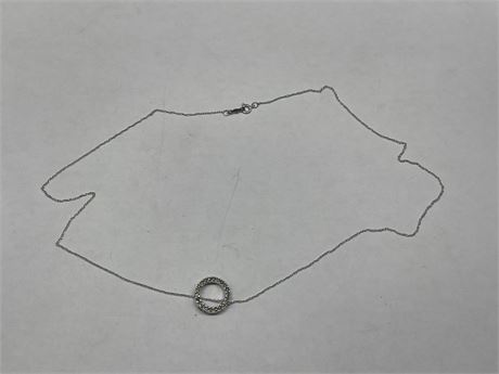 10K WHITE GOLD NECKLACE (17”)