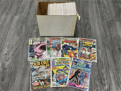 BOX OF VINTAGE BACK ISSUE COMICS - 1960/70s