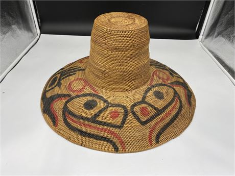 INDIGENOUS WOVEN HAT - 18” WIDE 9” TALL