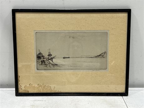 ENGRAVING BY 1ST WORLD ARTIST FRED A FARRELL (20”x15”)