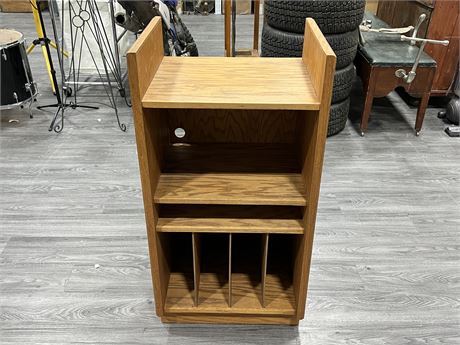VINTAGE WOOD ENTERTAINMENT STAND (41” tall)