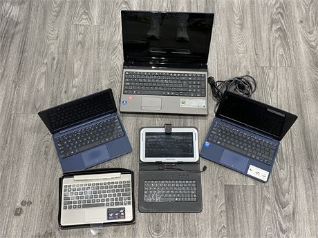 LOT OF LAPTOPS & KEYBOARDS - UNTESTED / AS IS