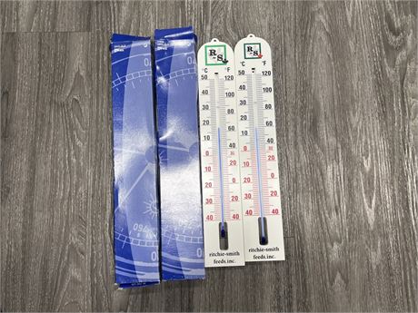 2 NEW THERMOMETERS - MADE IN GERMANY - 16”