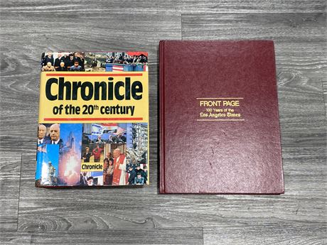 LA TIMES FRONT PAGE BOOK & 20TH CENTURY BOOK