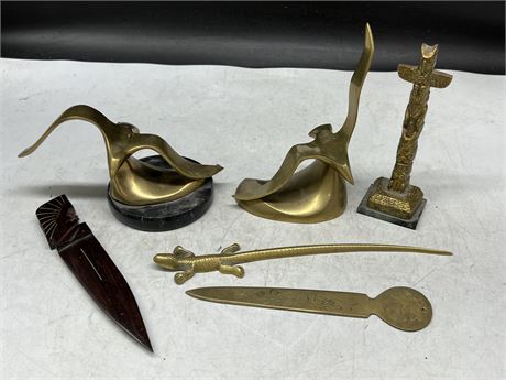 LOT OF COLLECTABLES - MOSTLY BRASS