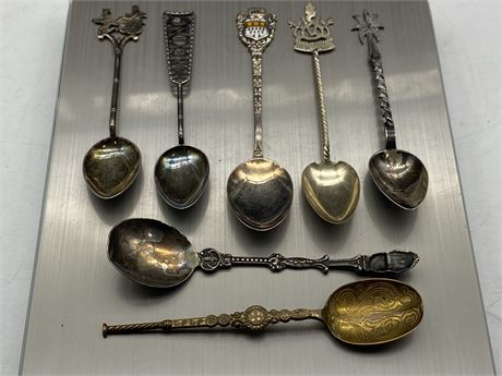 COLLECTABLE SPOON LOT - SOME ASIAN SILVER