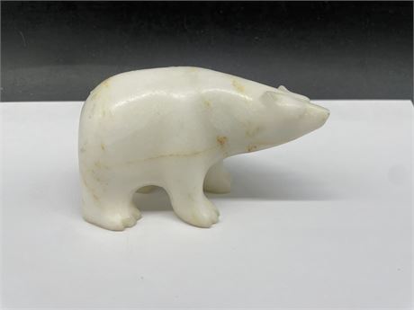 WHITE JADE POLAR BEAR 3”