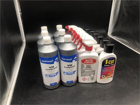 GROUP OF CAR CLEANING PRODUCTS