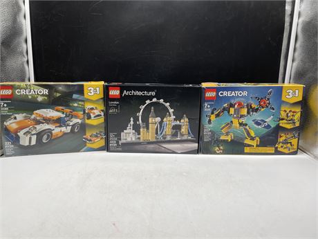 3 OPEN BOX LEGO