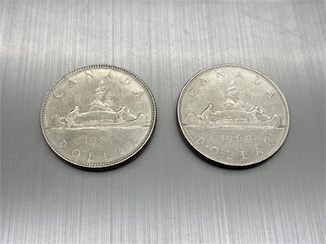 1968 & 1969 CDN DOLLAR COINS