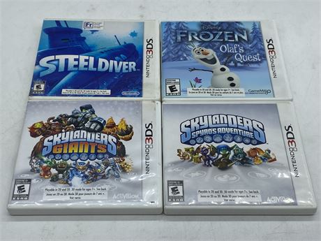 (4) 3DS GAMES - GOOD CONDITION