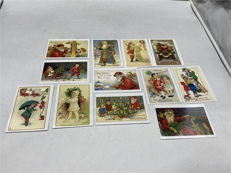 12 VICTORIAN STYLE XMAS CARDS (1989)