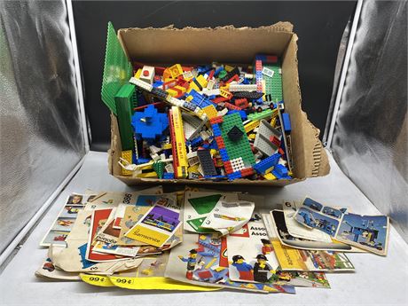 CRATE OF 1970’S LEGO & MANUALS