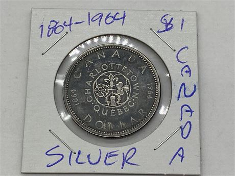 1864-1964 CANADIAN SILVER DOLLAR