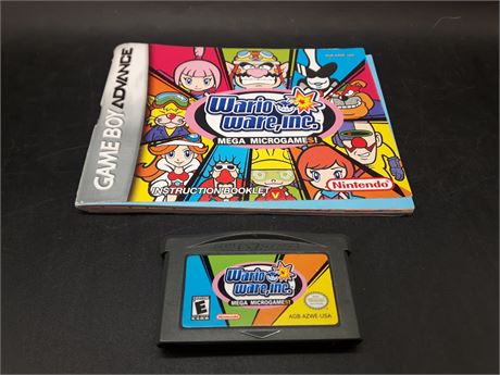 WARIO WARE INC. WITH MANUAL - EXCELLENT CONDITION - GBA
