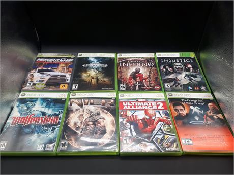 COLLECTION OF XBOX 360 GAMES - VERY GOOD CONDITION
