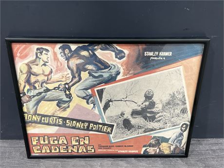 1958 FUGA EN CADENAS - THE DEFIANT ONES - ORIGINAL STUDIO ISSUE MOVIE POSTER
