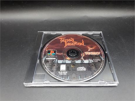 TECMO'S DECEPTION - DISC ONLY - EXCELLENT CONDITION - PLAYSTATION ONE