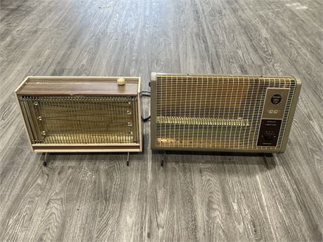 2 EARLY SPACE HEATERS - LARGER ONE IS 20”x14”