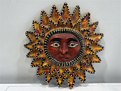 CARVED SUN WALL HANGER (16”)