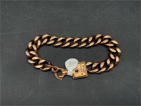 NEW - HEAVY MENS COPPER BRACELET (8”)