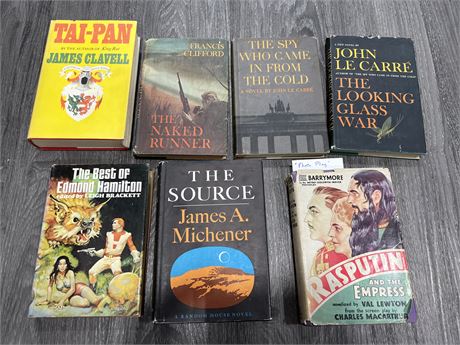 7 FIRST EDITION BOOKS W/DUST JACKETS