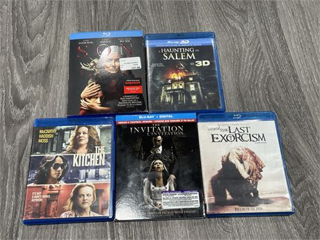 LOT OF 5 BLU-RAYS CURENT TITLES