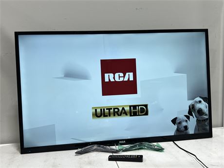RCA 55” LED UHDTV W/FEET & REMOTE - WORKS
