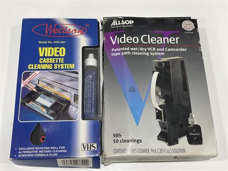 2 VIDEO CASSETTE CLEANING SYSTEMS