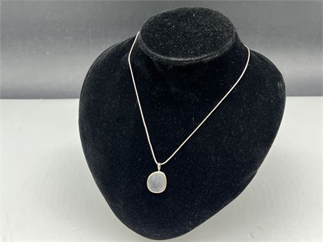 STERLING NECKLACE W/STERLING PENDANT (16”)