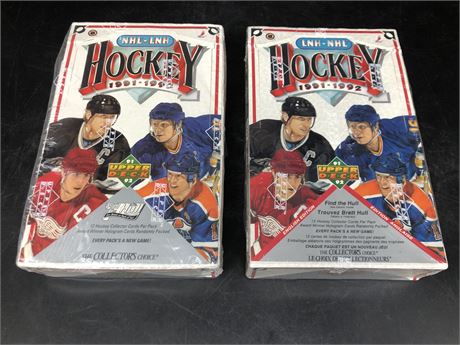 2 UNOPENED BOXES OF UPPERDECK NHL CARDS