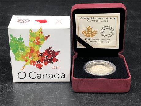 ROYALE CANADIAN MINT 2014 $10 FINE SILVER COIN