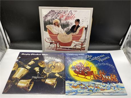 3 MISC. CHRISTMAS RECORDS - EXCELLENT (E)