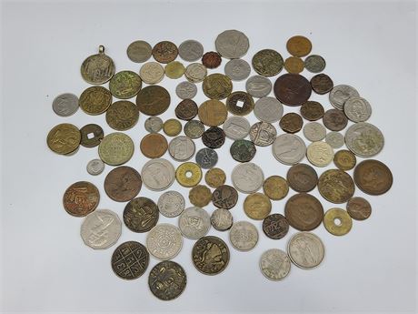 BAG OF ANTIQUE EARLY COINS