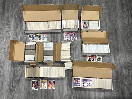 9 BOXES OF NHL CARDS - MOSTLY 90s