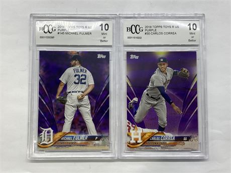 2 BCCG GRADED MLB CARDS