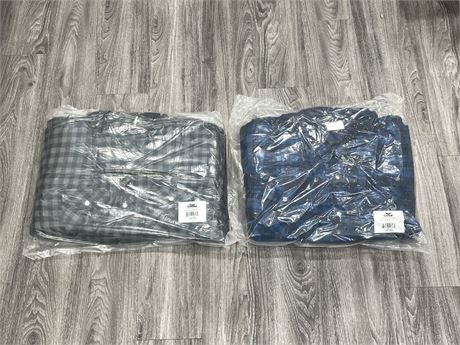 2 NEW XXL HOODED FLANNEL SWEATERS