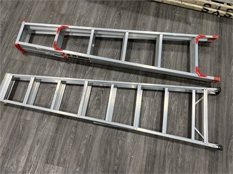 (2) FOLD UP ALUMINUM LADDERS (Tallest is 6.5ft)