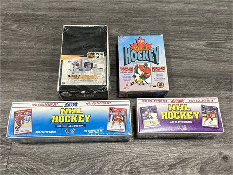 4 SEALED / NEW NHL PACKS BOXES / SETS