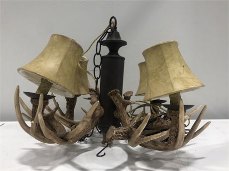 VINTAGE DEER ANTLER LAMP (REPLICA)