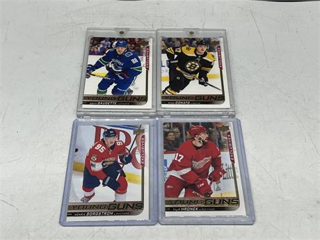 (4) UD YOUNG GUNS EXCLUSIVES #/100
