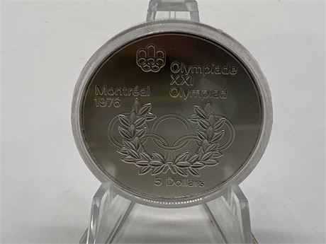1976 SILVER MONTREAL OLYMPICS $5 COIN